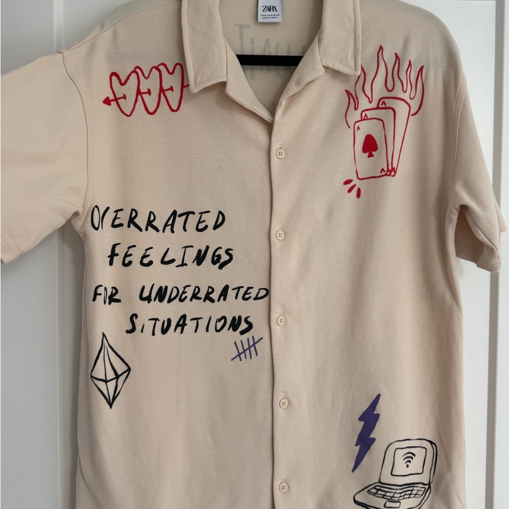 NWOT, Men’s Zara Button Down, Size S